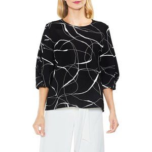 NWT Nordstrom Vince Camuto Ink Swirl Print Blouse